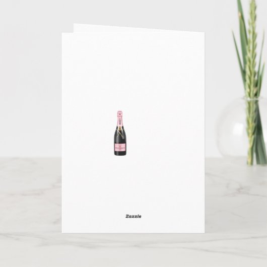 Roze goudballonnen Happy Birthday Holiday Kaart (Achterkant)