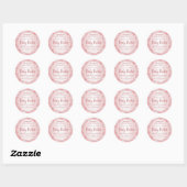 Roze Goudblad Luipaardprint Lichaamsboterlabels Ronde Sticker (Vel)