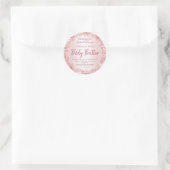 Roze Goudblad Luipaardprint Lichaamsboterlabels Ronde Sticker (Tas)