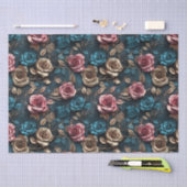  Roze Goudblauwe Rozen Tissuepapier (Craft)