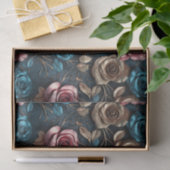  Roze Goudblauwe Rozen Tissuepapier (Geschenk)