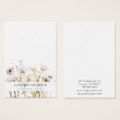 Roze goudbloem Botanische verharding Visitekaartje (Voorkant /achterkant)