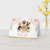 Roze goudbloem Puppy Pet Dogs Birthday Hartelijk d Kaart (Gele Bloem)