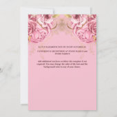 Roze goudbloem roos tropische partij kaart (Achterkant)