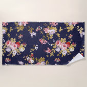 Roze goudboho floral strandlaken (Voorkant)