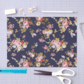 Roze goudboho floral tissuepapier (Craft)