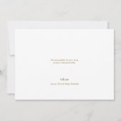 Roze goudbruin, aangepast babymeisje kaart (Achterkant)