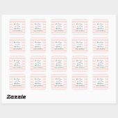Roze goudConfetti baby shower begunstigt sticker (Vel)