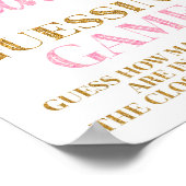 Roze goudConfetti Snoep voor het gamen Poster (Hoek)