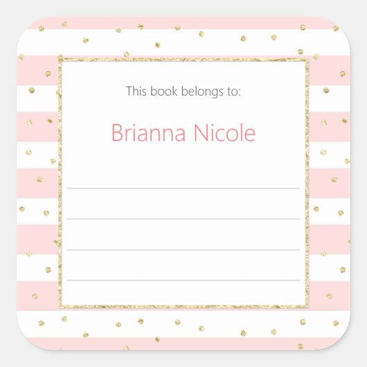 Roze goudConfetti Sticker (Voorkant)