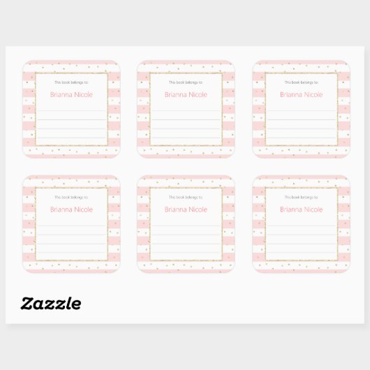 Roze goudConfetti Sticker (Vel)