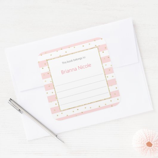Roze goudConfetti Sticker (Envelop)