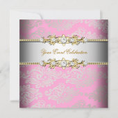 Roze goudcrème in reliëf kaart (Voorkant)