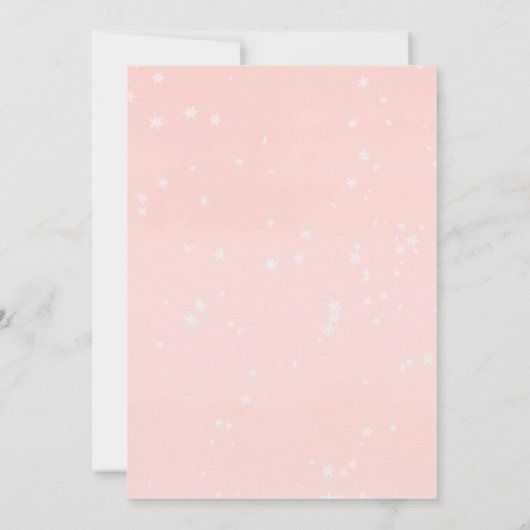 Roze goudelegant Winter vrijgezellenfeest Kaart (Achterkant)