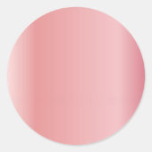 Roze Gouden Aangepaste Tekst Upload Logo Blanco Sj Ronde Sticker (Voorkant)