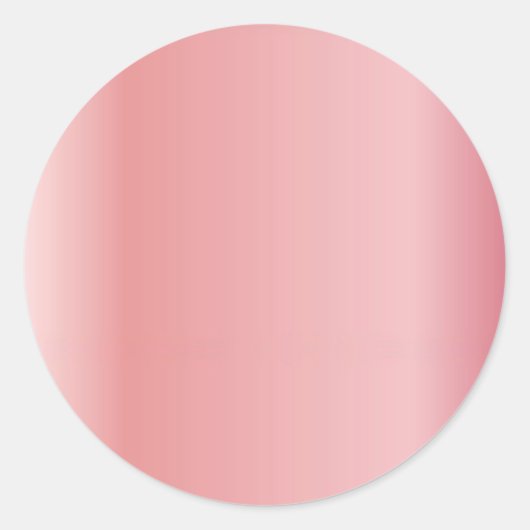 Roze Gouden Aangepaste Tekst Upload Logo Lege Sjab Ronde Sticker (Voorkant)