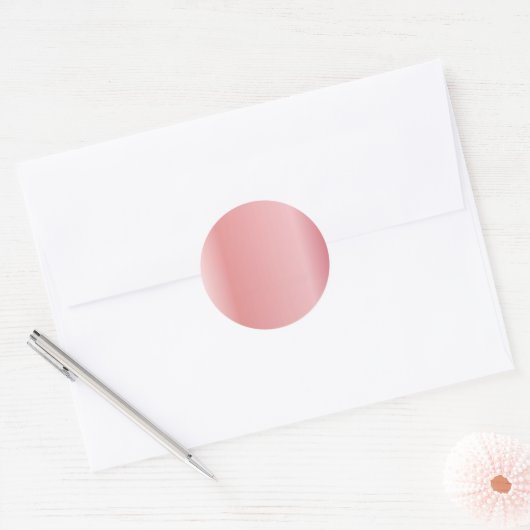 Roze Gouden Aangepaste Tekst Upload Logo Sjabloon  Ronde Sticker (Envelop)