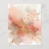 Roze Gouden Aardtint Waterverf Flyer (Achterkant)