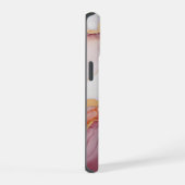 Roze Gouden Abstract Marmeren Monogram iPhone 15 Case (Rechterkant)