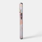 Roze Gouden Abstract Marmeren Monogram iPhone 15 Case (Linkerkant)