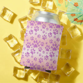 Roze Gouden Achtergrond Paarse Glitterspoor Afdruk Blikjeskoeler
