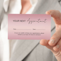 Roze Gouden Afspraakkaart 