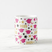 Roze gouden Afstuderen patroon Koffiemok (Center)