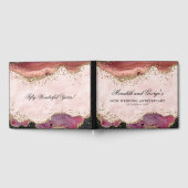 Roze Gouden Agaat 50ste Bruiloft Jubileum Gastenboek (Volledig)