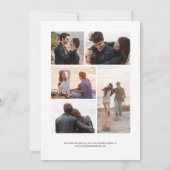 Roze Gouden Agaat 5-foto Save the Date (Achterkant)