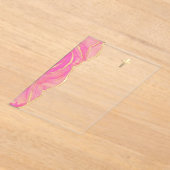 Roze gouden agaat Eerste Heilige Communie Meisje Acryl Uitnodigingen (Laagn)