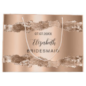 Roze gouden agaat geode bruidsmeisje groot cadeauzakje