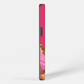 Roze & Gouden Agaat Geode Monogram iPhone Hoesje (Rechterkant)