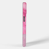 Roze Gouden Agaat Glitter Monogram Case-Mate iPhone Case (Achterkant / Rechts)