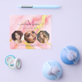 Roze Gouden Agaat Make-up Artist Foto Waterverf Flyer (Enkel)