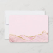 Roze & Gouden Agaat Wedding RSVP (Achterkant)
