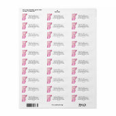 Roze Gouden Agate Geode Script Typografie Adres Etiket (Full Sheet)