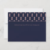 Roze Gouden Ananas Bedankkaarten Save The Date (Achterkant)