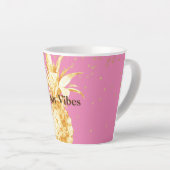 Roze Gouden Ananas Latte Mok (Rechterhoek)