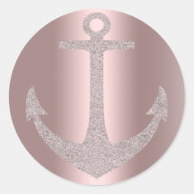 Roze Gouden Anker Nautische Glam Verjaardagsfeestj
