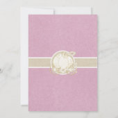 Roze Gouden Asinderella Koets Bruidsdouche Kaart (Achterkant)