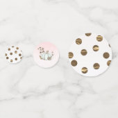 Roze & Gouden Assepoester Pompoen Herfst Sprookje Confetti (Achterkanten)