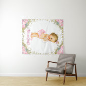 Roze Gouden Baby Shower Banner Achtergronden Wandkleed (In Situ (horizontaal))