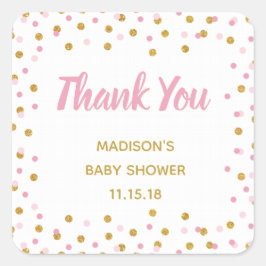 Roze gouden Baby shower Favor Tags Stickers