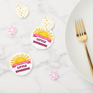 Roze Gouden Baby Shower Feestservies Confetti