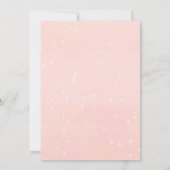 Roze gouden baby shower met kerstbomen voor de win kaart (Achterkant)