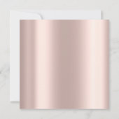 Roze gouden baby shower uitnodiging (Achterkant)