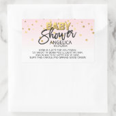 Roze gouden Baby showers kaars Votive Favor Labels (Tas)