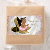 Roze Gouden Baby showers Waterflesetiketten Etiket (Insitu)