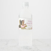 Roze Gouden Baby showers Waterflesetiketten Waterfles Etiket (Voorkant)