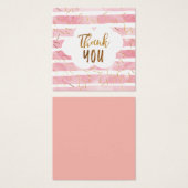 Roze & Gouden Baby Sprinkle Dank u Labels Vierkante Visitekaartjes (Voorkant /achterkant)